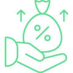 Finance Interest icon single vector illustration