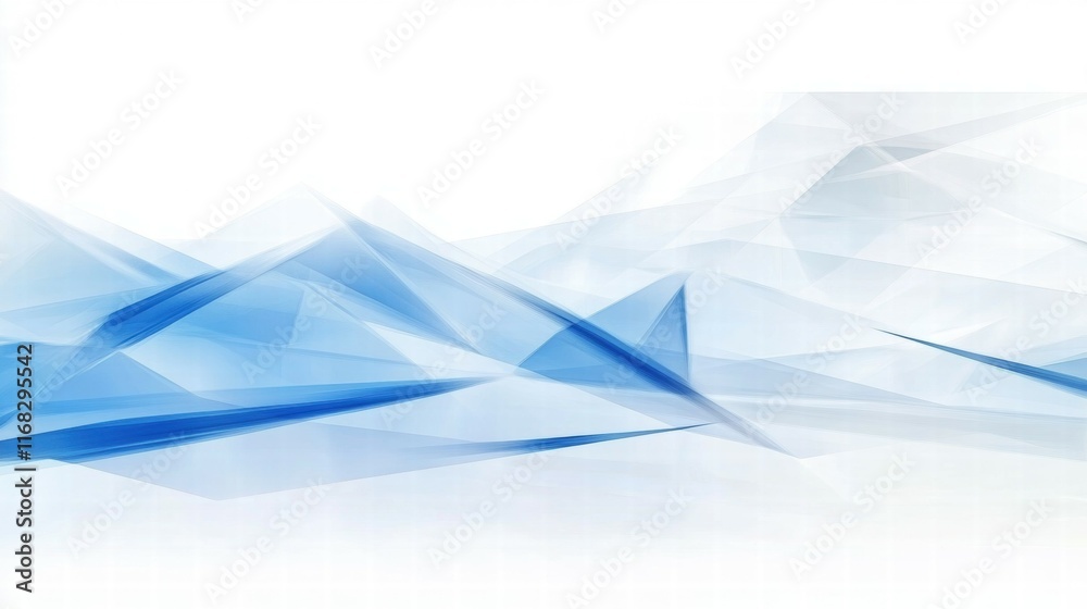 Poster Abstract blue waves creating a modern and tranquil background design.