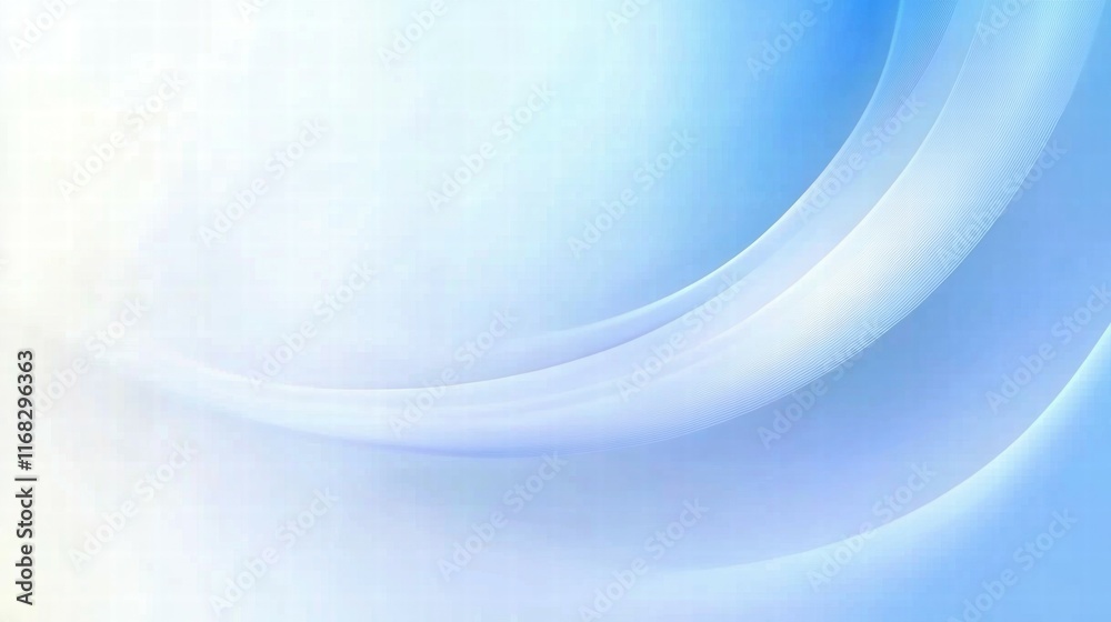 Poster soft blue abstract background with gentle curves, ideal for digital design and presentations.