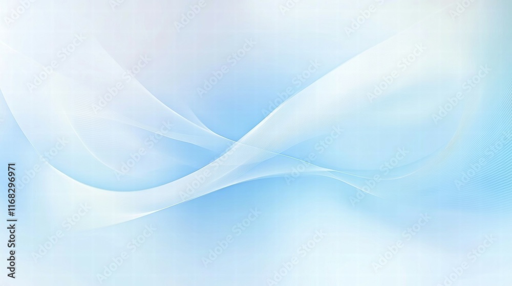 Poster a soft, abstract background featuring gentle curves and a light blue color palette.