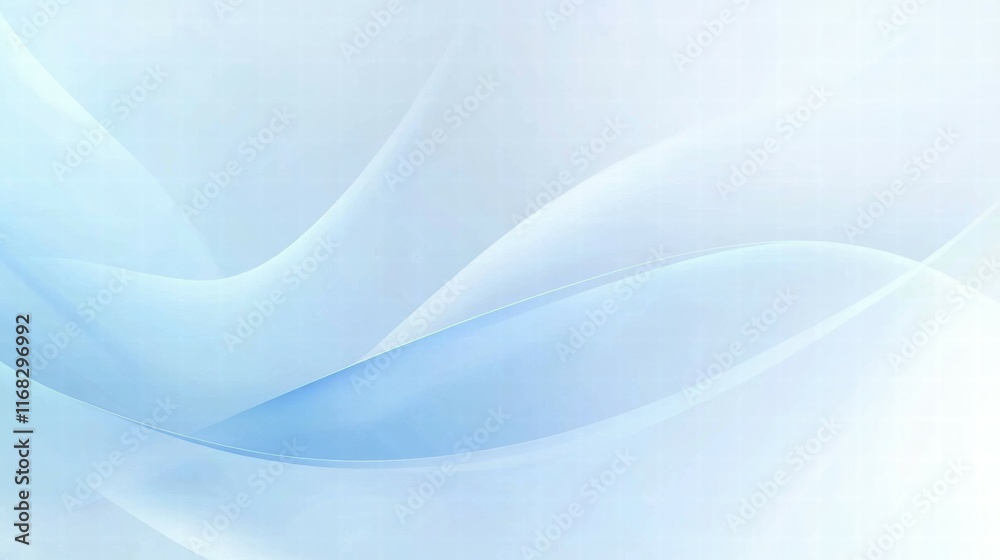 Poster A soft, abstract background featuring gentle blue waves and gradients for calming visuals.