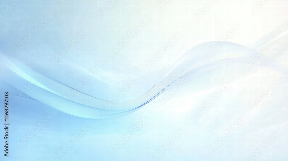 Poster a smooth, flowing abstract background in soft blue tones, ideal for presentations or designs.