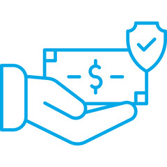 Cash Secured Financing icon single vector illustration