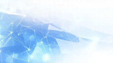 Abstract blue background with interconnected lines and dots, representing technology and networking.
