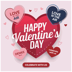 happy valentine day flyer,poster card design 9.eps