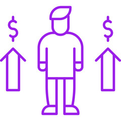 Personal Income icon single vector illustration