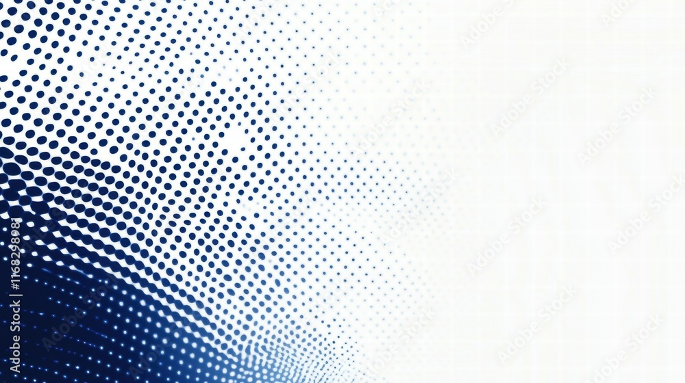 Poster Abstract graphic with a gradient of dots transitioning from dark to light.