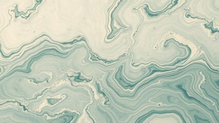 Fototapeta premium Abstract Swirling Teal and Beige Marble Texture Background for Design Projects