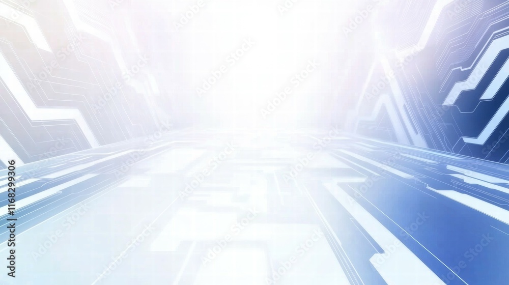 Poster Abstract digital background with light and circuit-like patterns.