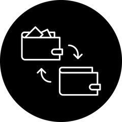 Funds Transfer icon single vector illustration