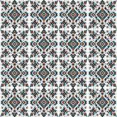Tribal seamless pattern flowers