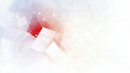 Abstract digital background with geometric shapes and a gradient color scheme.