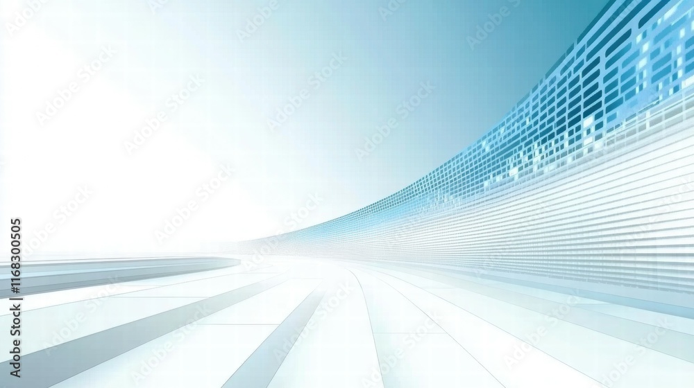 Poster Abstract digital background with smooth curves and light gradients.