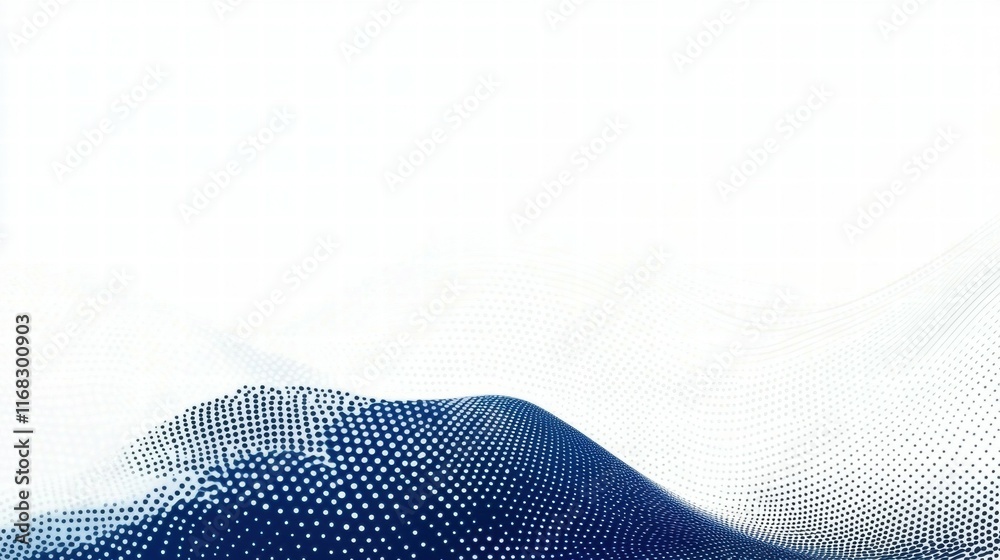 Leinwandbilder abstract design featuring wave-like patterns and gradients in blue and white.