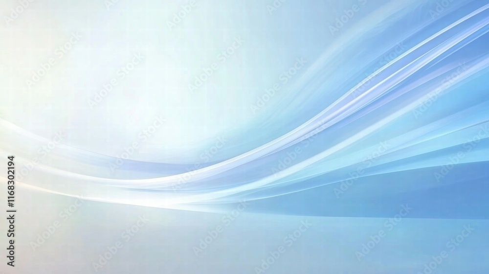 Aufkleber soft blue abstract background with flowing lines for design purposes.