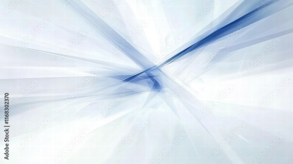 Fototapete abstract blue and white design with dynamic lines and soft gradients.