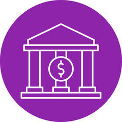 Bank icon single vector illustration