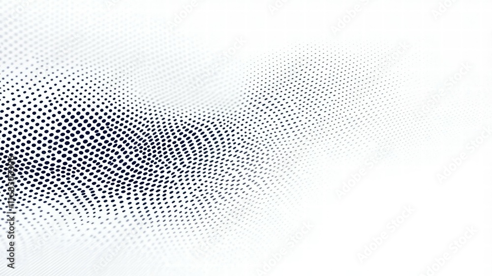 Leinwandbilder abstract dot pattern creating a wave-like effect on a light background.