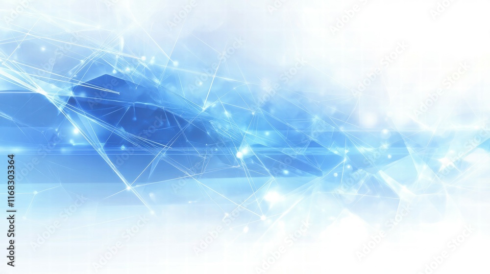 Poster abstract blue digital background with light effects for technology or design themes.