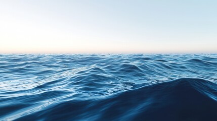 Fototapeta premium Serene Ocean Vista: A Tranquil Seascape at Dawn