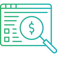 Financial Analysis icon single vector illustration