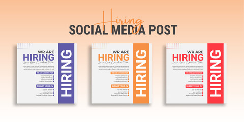 Modern Job Hiring Post for Company Ad
