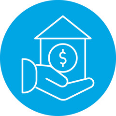 Home Loan icon single vector illustration