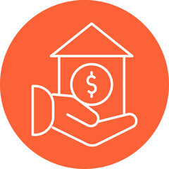 Home Loan icon single vector illustration