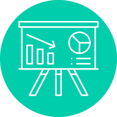 Financial Statistics icon single vector illustration