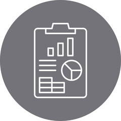 Financial Report icon single vector illustration
