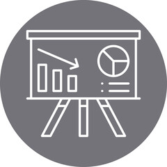 Financial Statistics icon single vector illustration