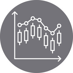 Stock Market icon single vector illustration