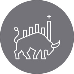 Bull Market icon single vector illustration
