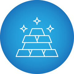 Gold icon single vector illustration