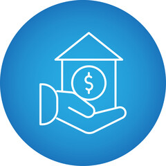 Home Loan icon single vector illustration