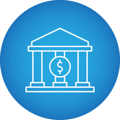 Bank icon single vector illustration