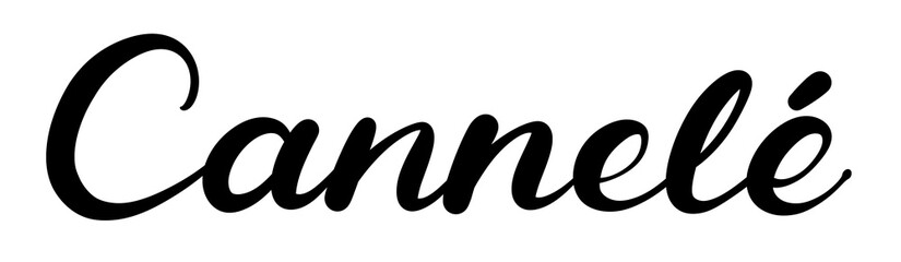Obraz premium カヌレの手書き文字（フランス語、筆記体）