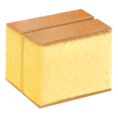 カステラのイラスト（手描き風）