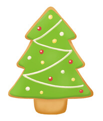 クリスマスのアイシングクッキーのイラスト（手描き）