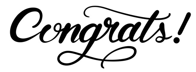 Congrats!の手書き文字（おめでとう、英語）