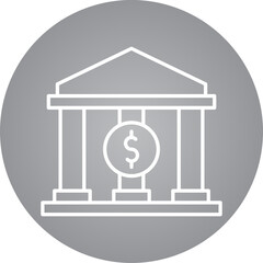Bank icon single vector illustration