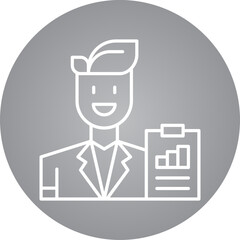 Business Analyst icon single vector illustration