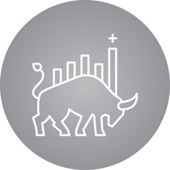 Bull Market icon single vector illustration
