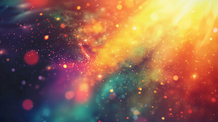 Cosmic shimmering background with abstract patterns, blending colors and light to create a mystical, otherworldly effect. © Photo by mQ