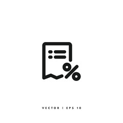 Invoice Icon. Editable Stroke