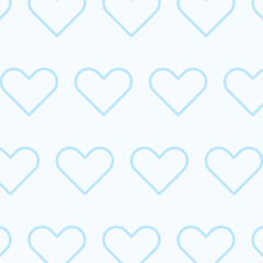 水色のハート模様の背景