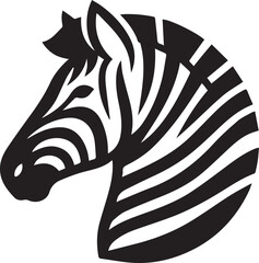 Zebra vector illustration black and white