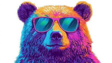 Fototapeta premium Cool Bear in Sunglasses