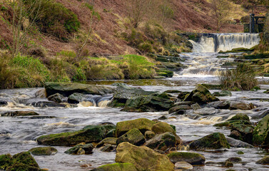 waterfall in the mountains
