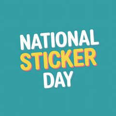 Obraz premium national sticker day